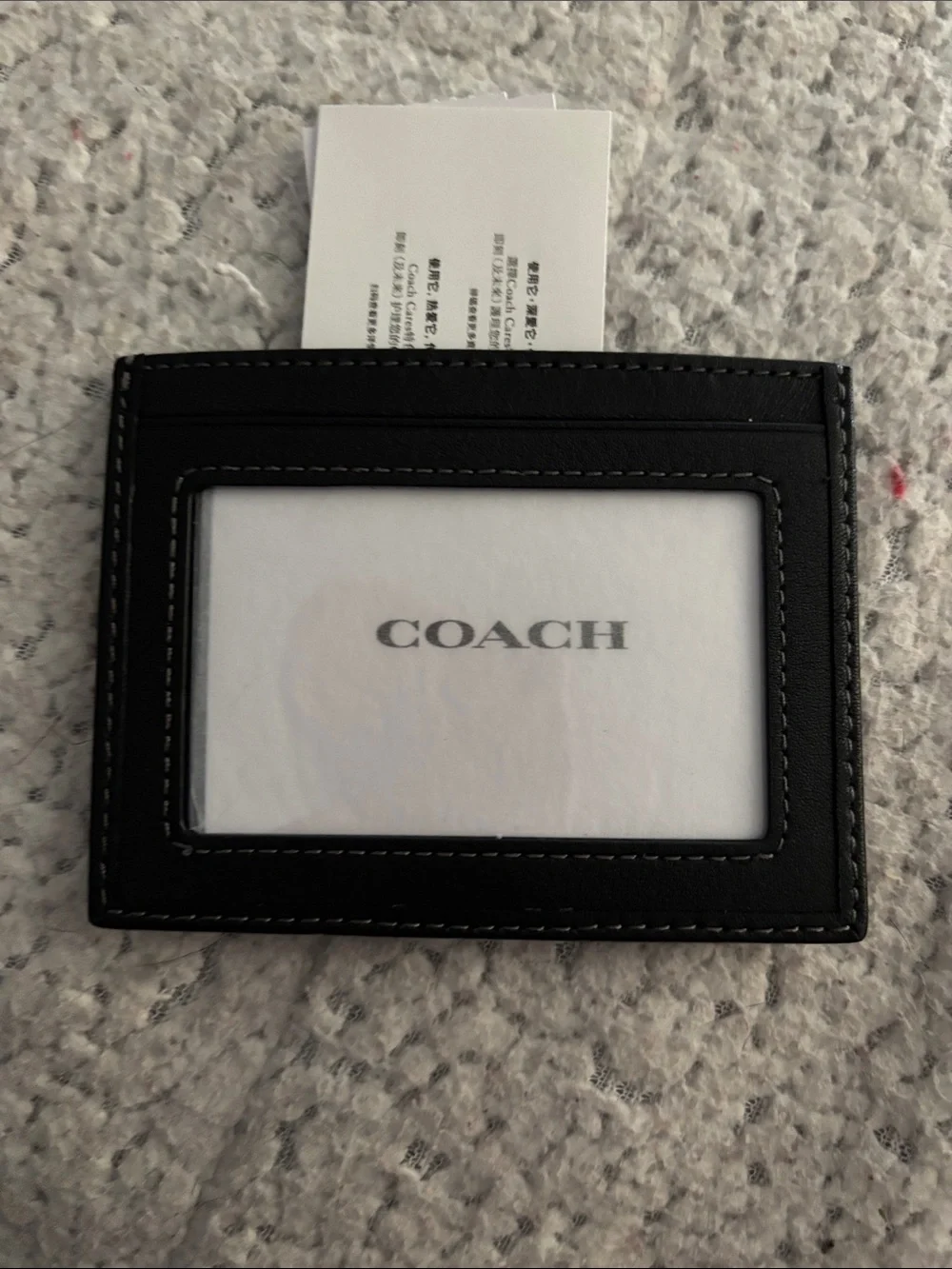 Coach slim ID CC denim signature monogram NEW